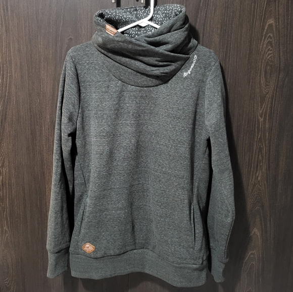 Ragwear Anabelka XL black faded pullover front pocket sweater - Picture 5 of 6